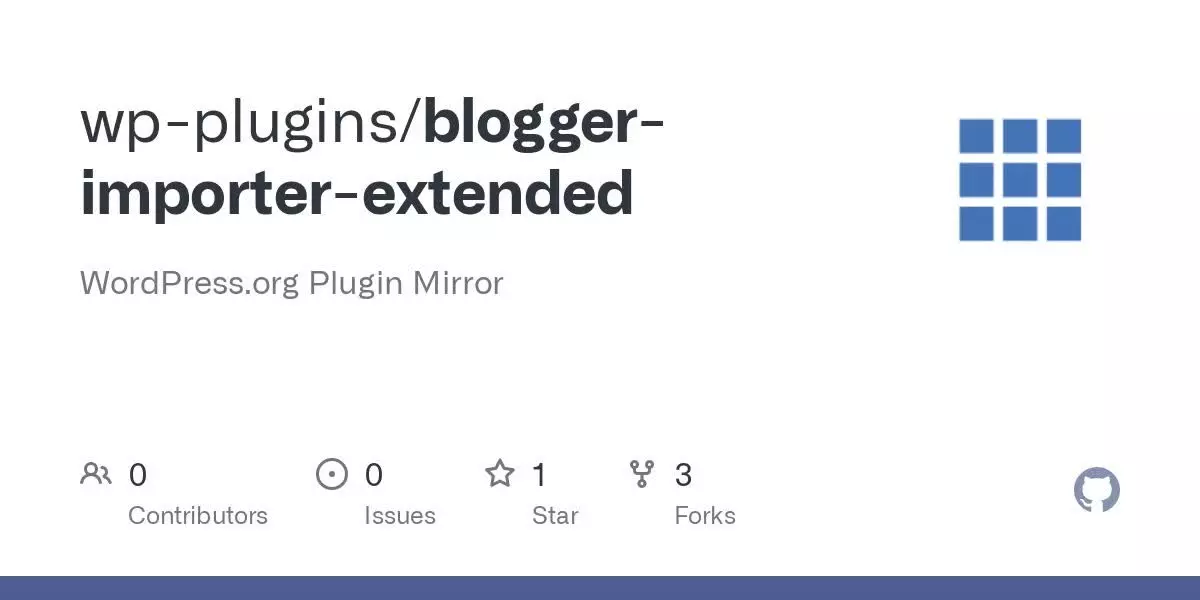 Blogger Importer Extended 3.2.0