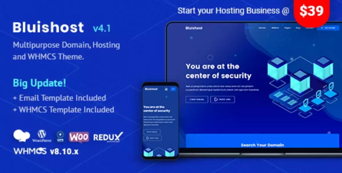 Bluishost - Responsive Web Hosting with WHMCS Themes