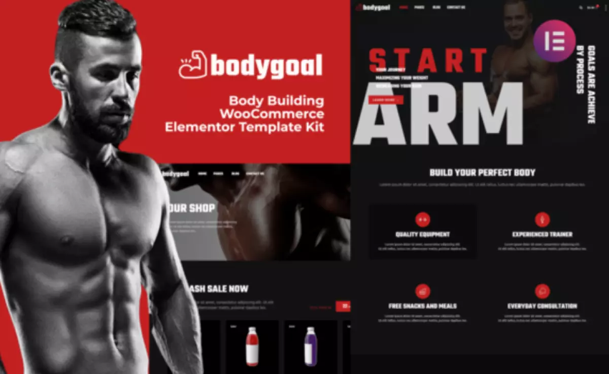 Body Goal – Body Building WooCommerce Elementor Template Kit