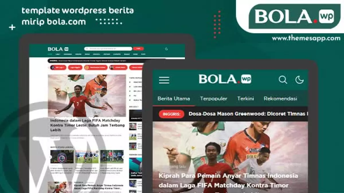 BolaWP, Template WordPress Berita Mirip