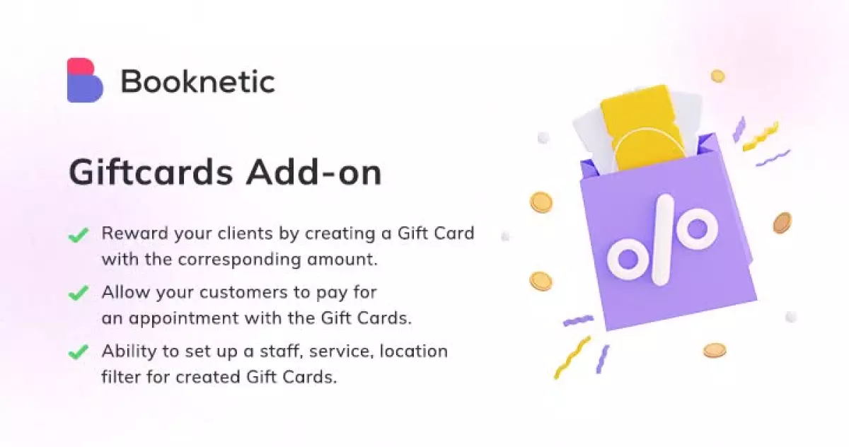 Booknetic – Giftcards Addon 1.1.3