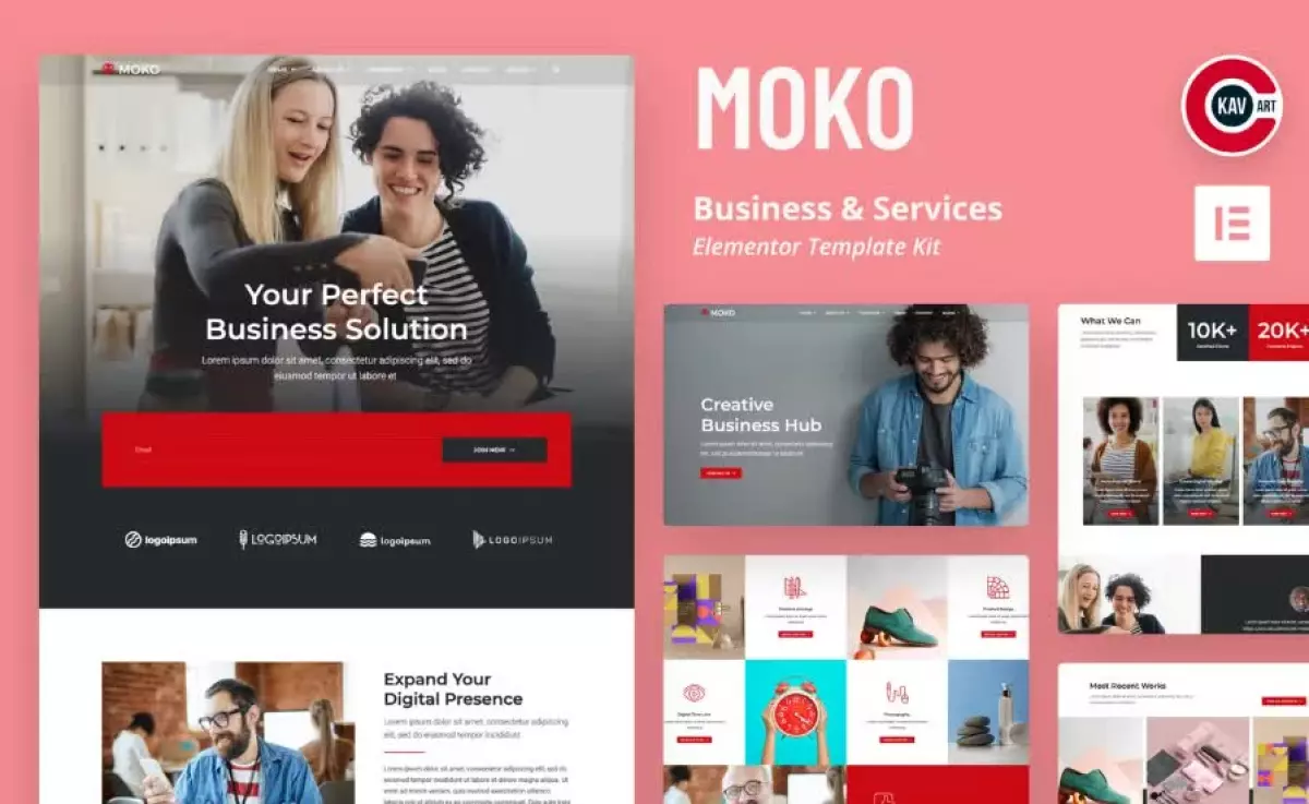 Moko - Business & Services Elementor Template