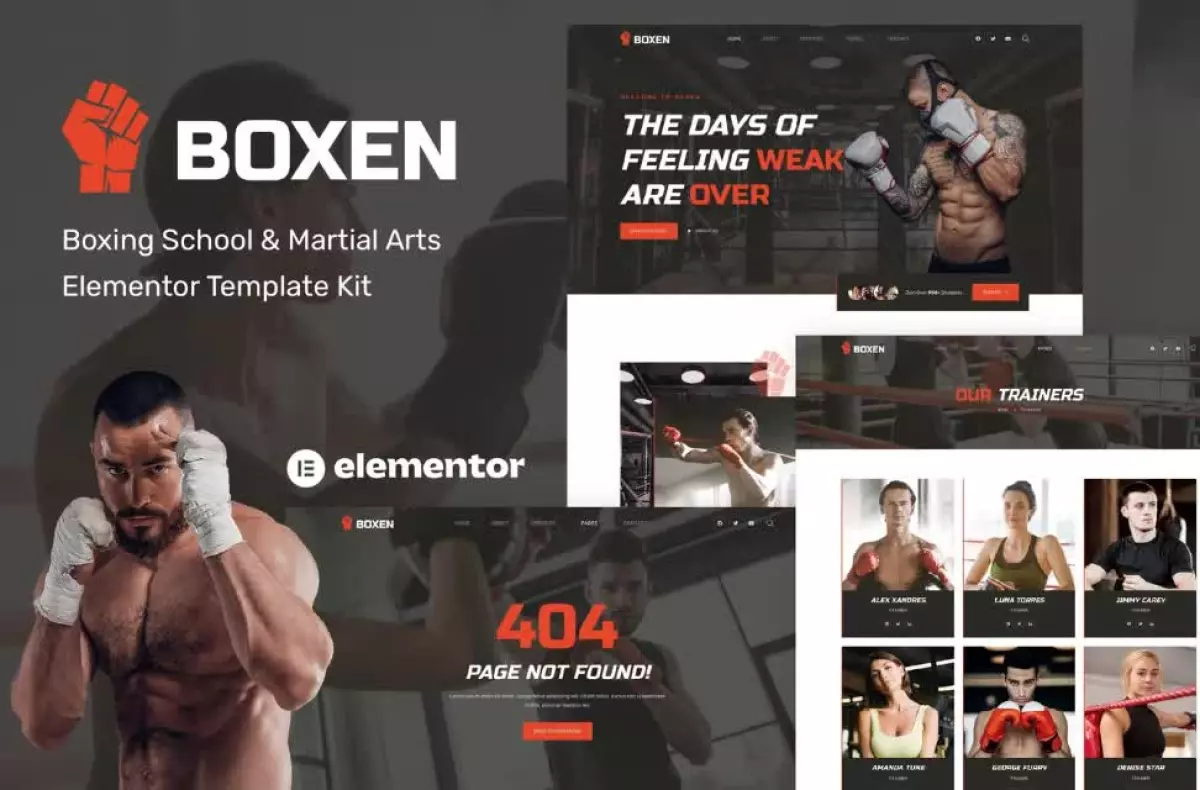 Boxen - Boxing School & Martial Arts Elementor Template