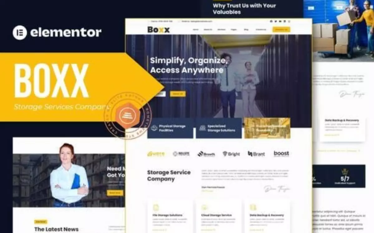 Boxx - Storage Services Company Elementor Template Kit