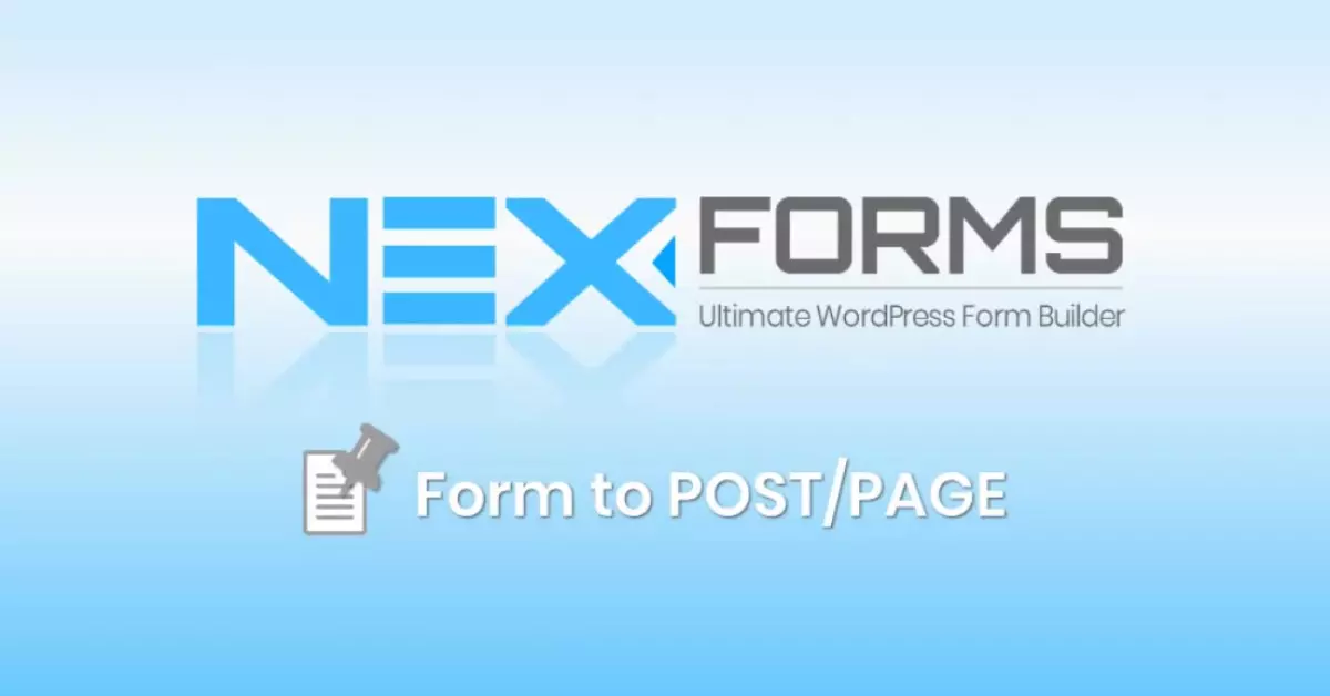 NEX-Forms - Form to Post/Page Add-on