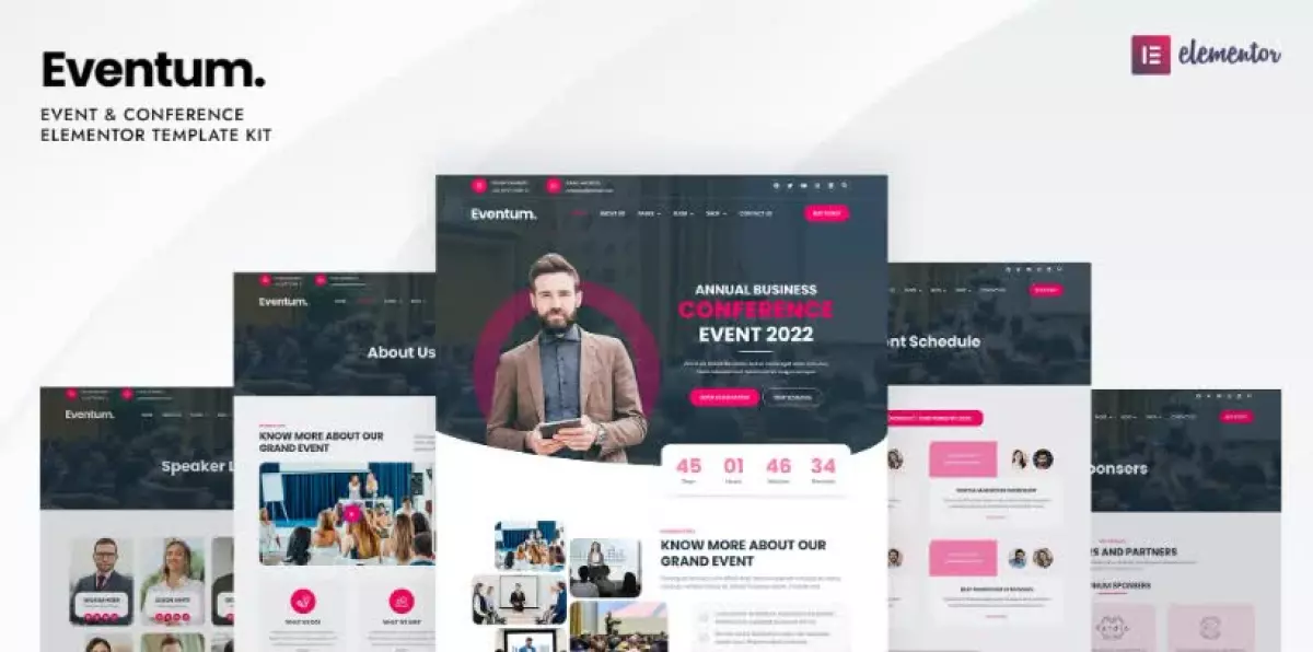 Eventum - Event & Conference Elementor Template