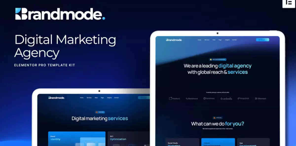 Brandmode – Digital Marketing Agency Elementor Template Kit