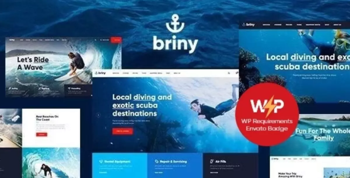 Briny | Scuba Diving &amp; Water Sports WordPress Theme + RTL