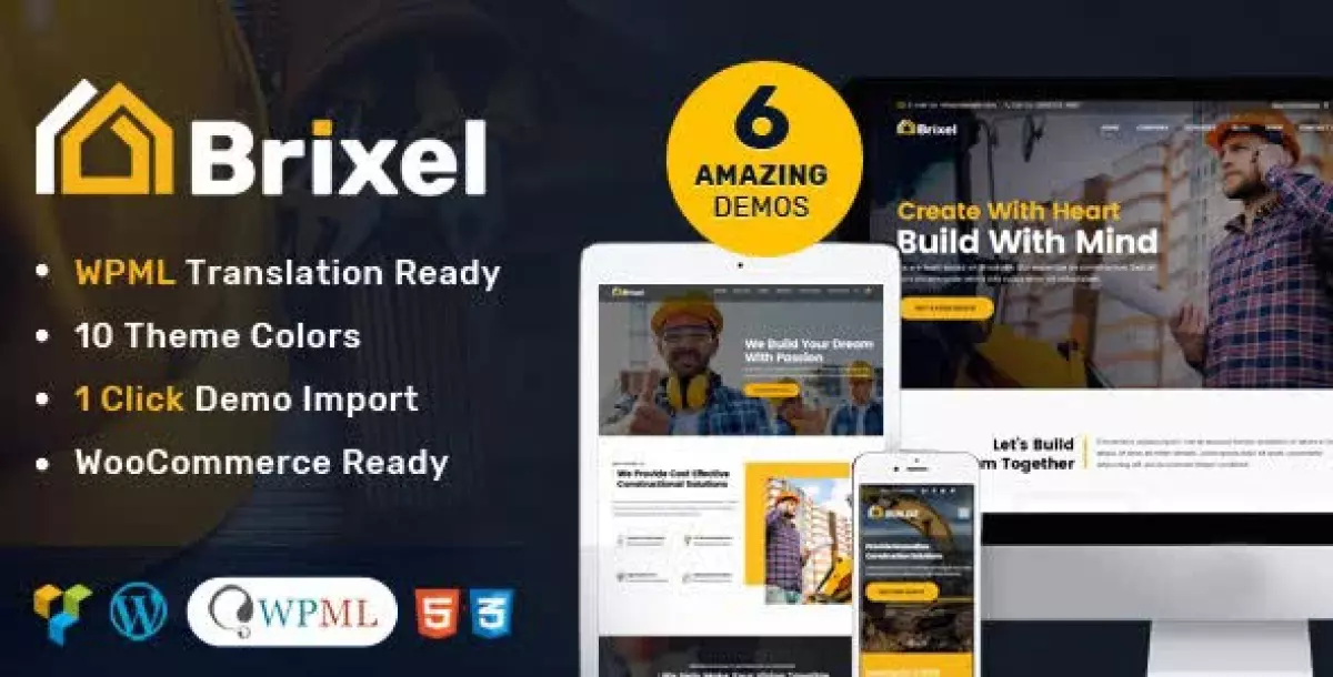 Brixel Building Construction WordPress Theme 2.1.0