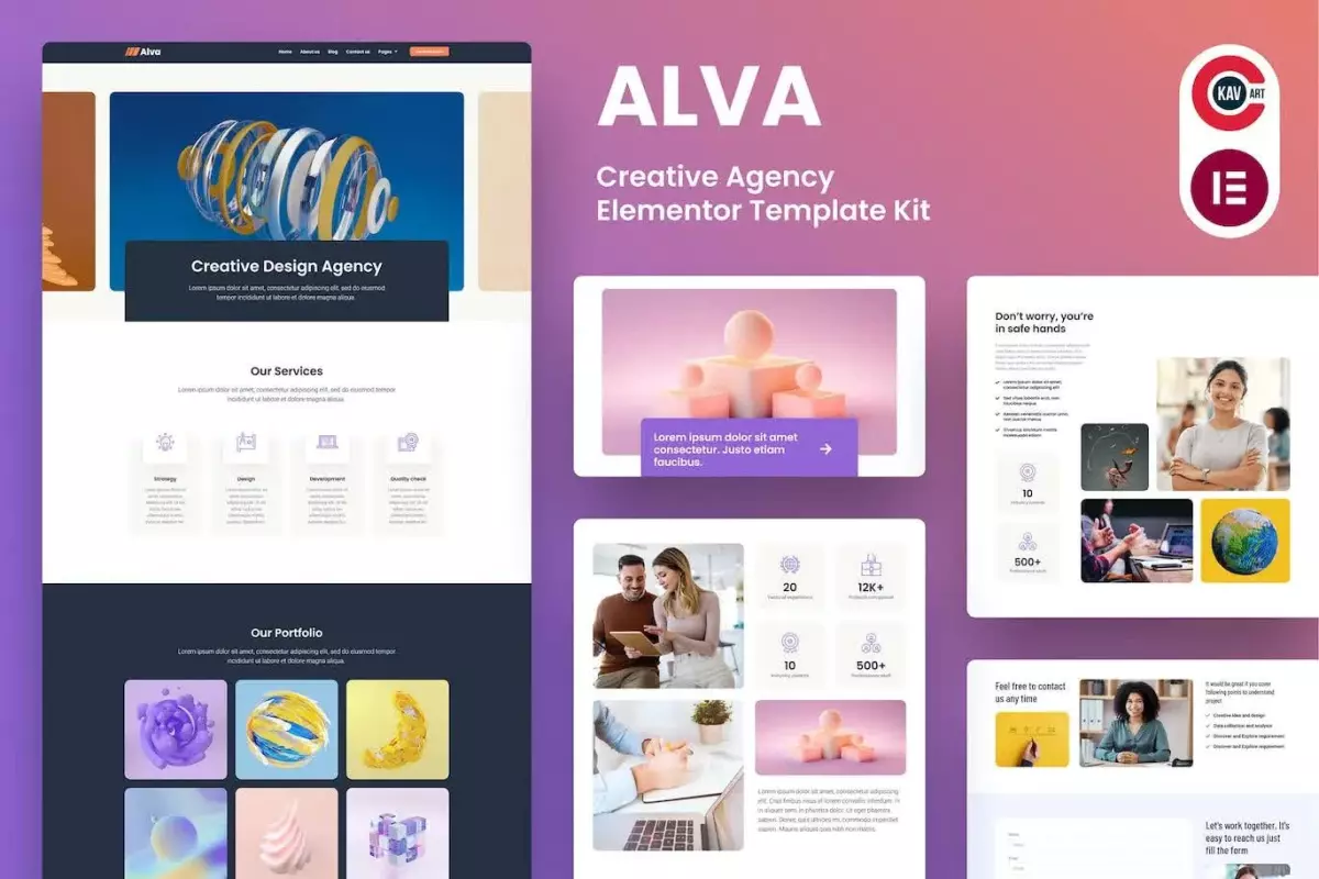 Alva - Creative Agency Elementor Template