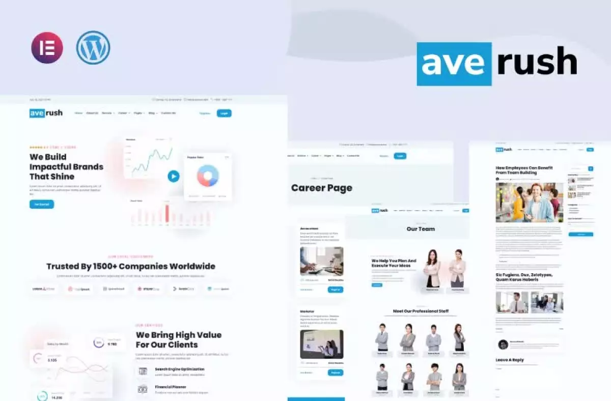 Averush - Digital Marketing & Creative Agency Elementor Template