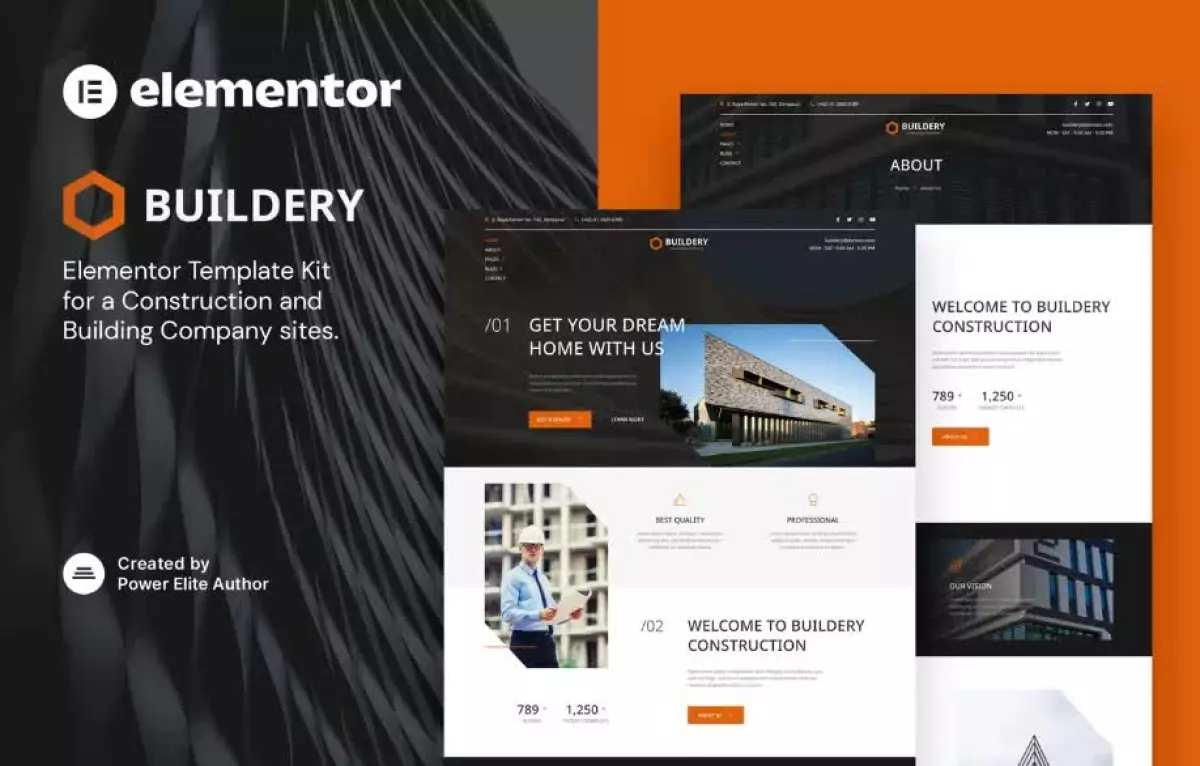 Buildery – Construction & Building Company Elementor Template Kit