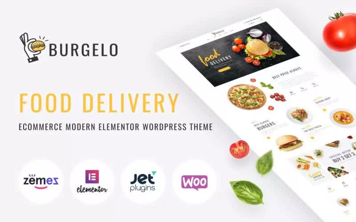 Burgelo - Food Delivery ECommerce Modern Elementor WooCommerce Theme 1.0