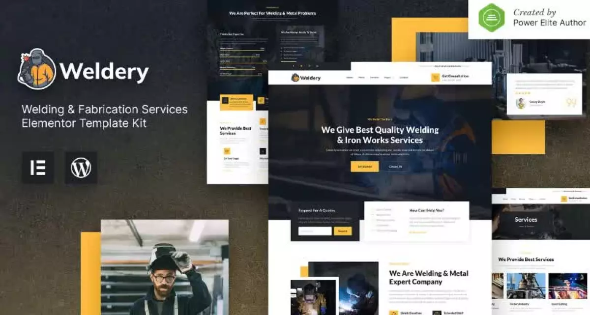 Weldery – Welding & Fabrication Services Elementor Template