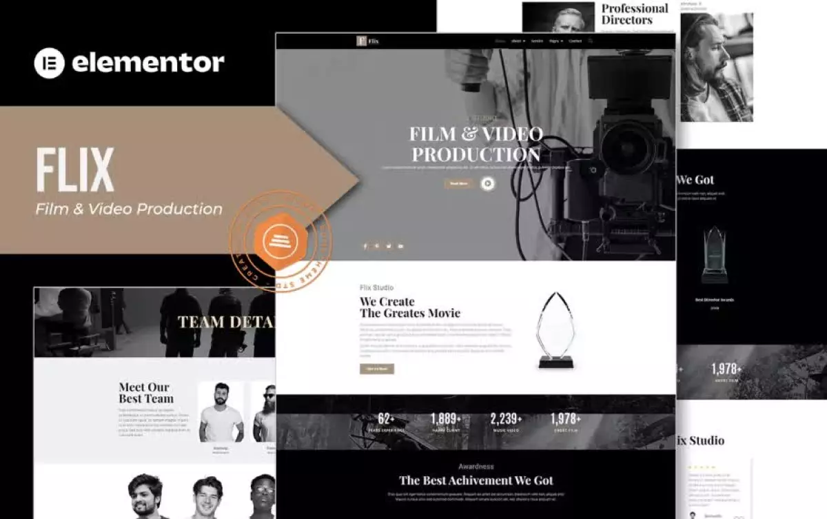 Flix - Film & Video Production Elementor Template