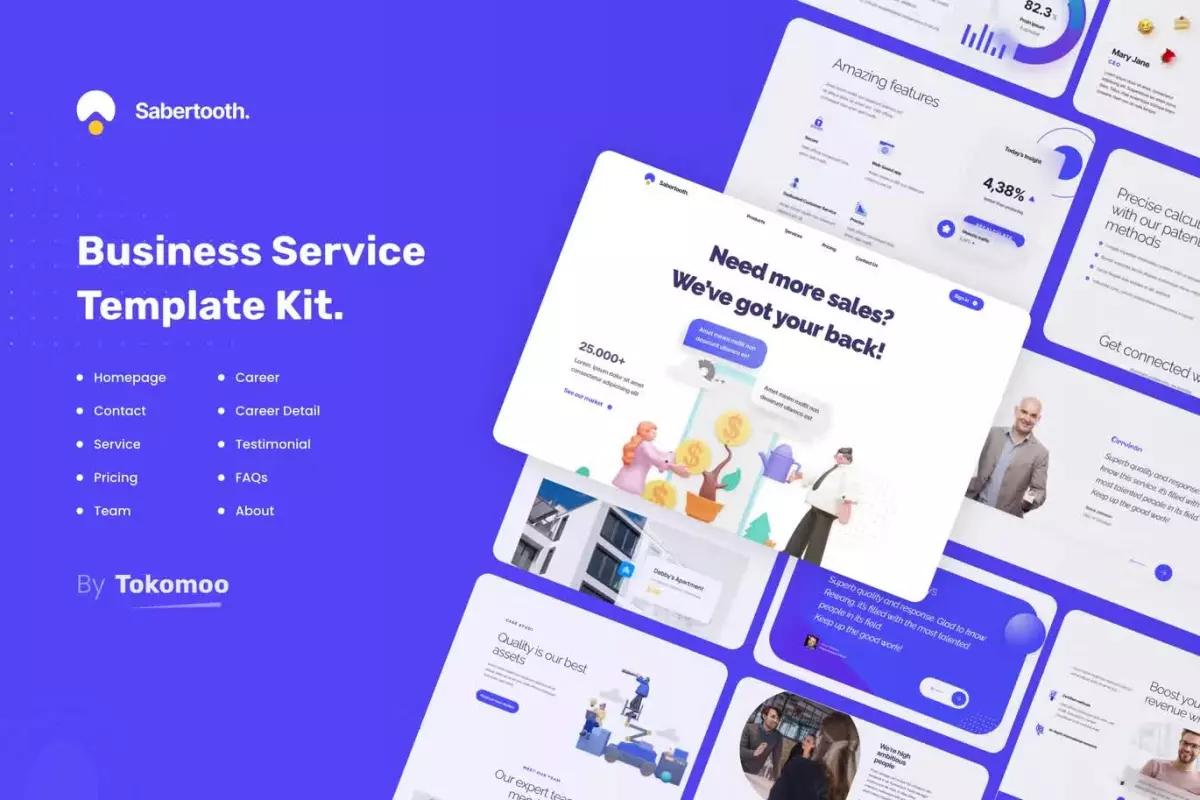 Sabertooth | Business Startup Elementor Template