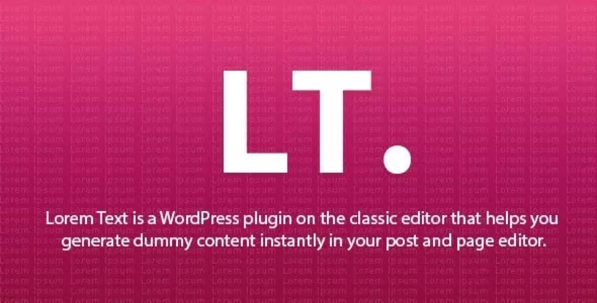 [WISH] Lorem Text - WordPress Plugin - Classic Editor