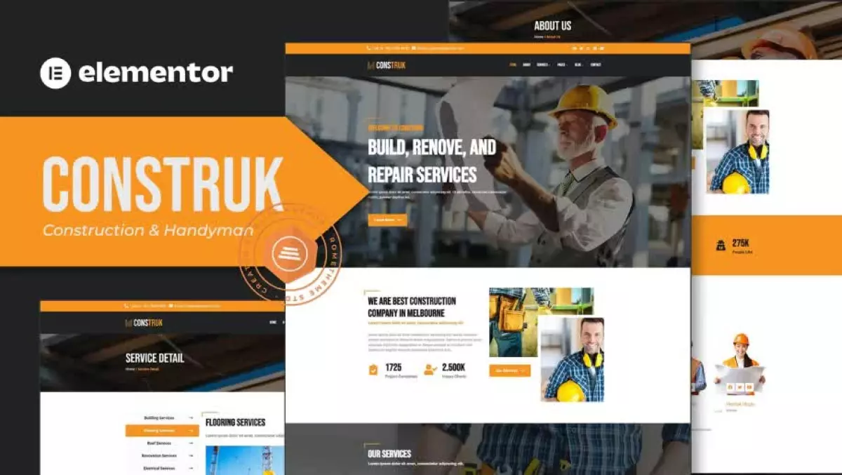 Construk - Construction Elementor Template