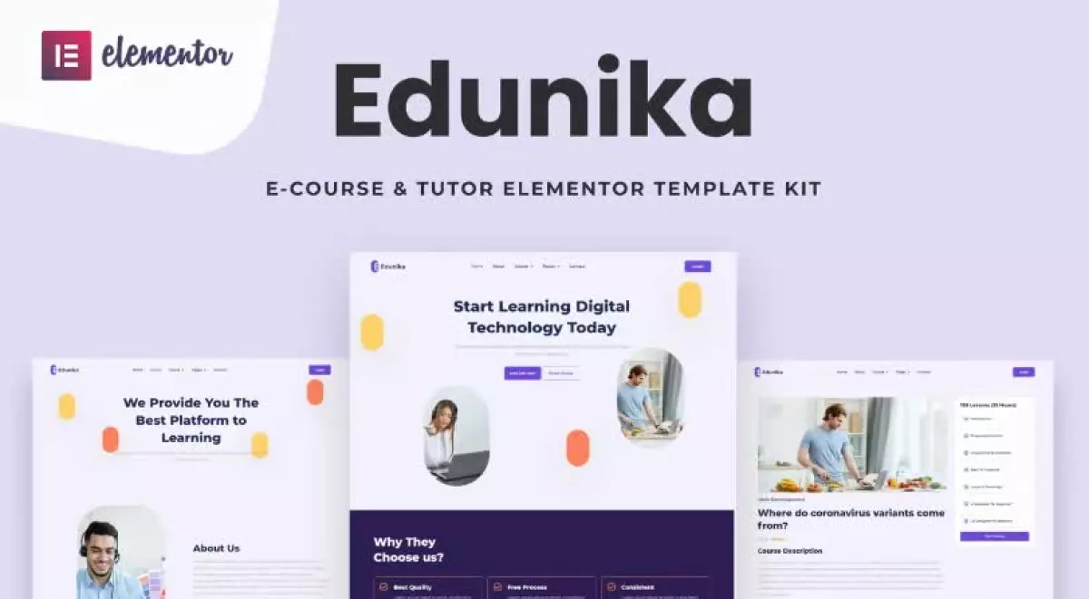 Edunika - Online Education Elementor Template