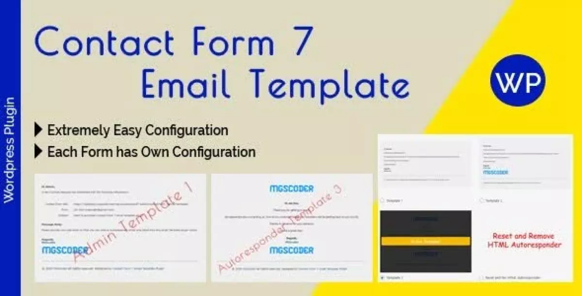 [WISH] Contact Form 7 Email Template - email Template Configuration for Admin and