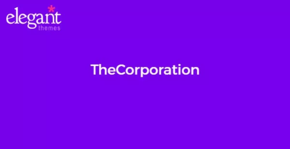 Elegant Themes TheCorporation