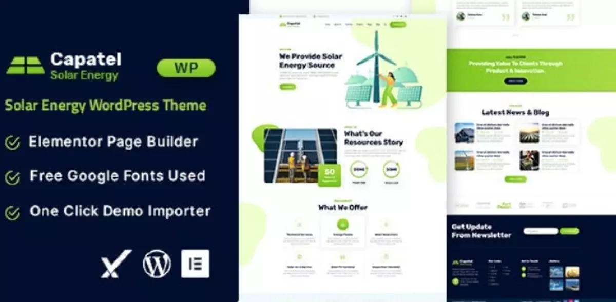 Capatel – Solar Energy WordPress Theme