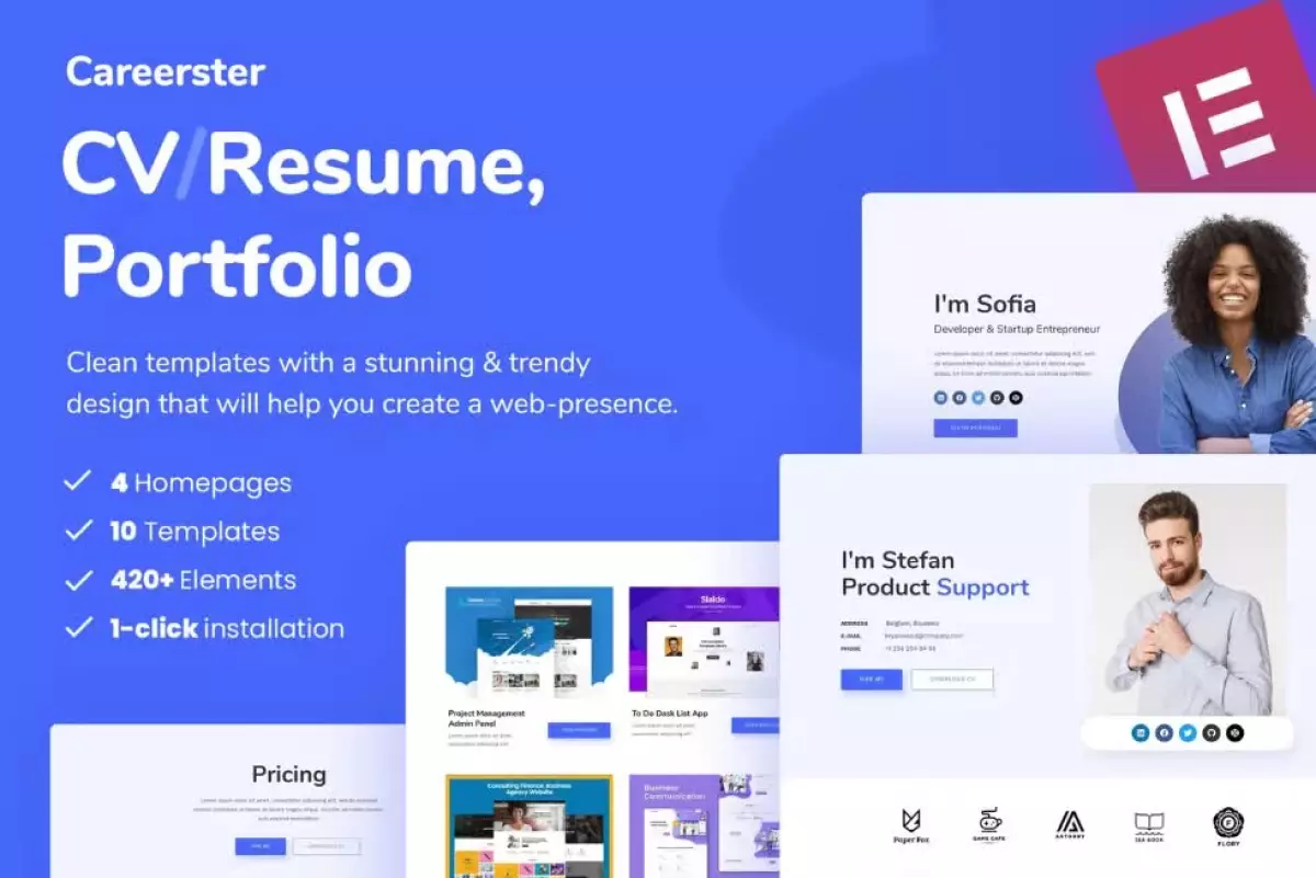 Careerster - CV/Resume Elementor Template Kit