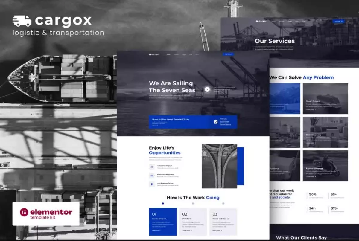 Cargox - Logistic & Transportation Elementor Pro Template