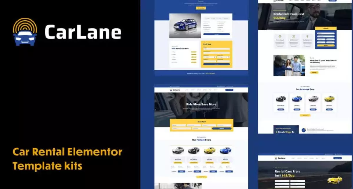 CarLane - Car Rental Elementor Template