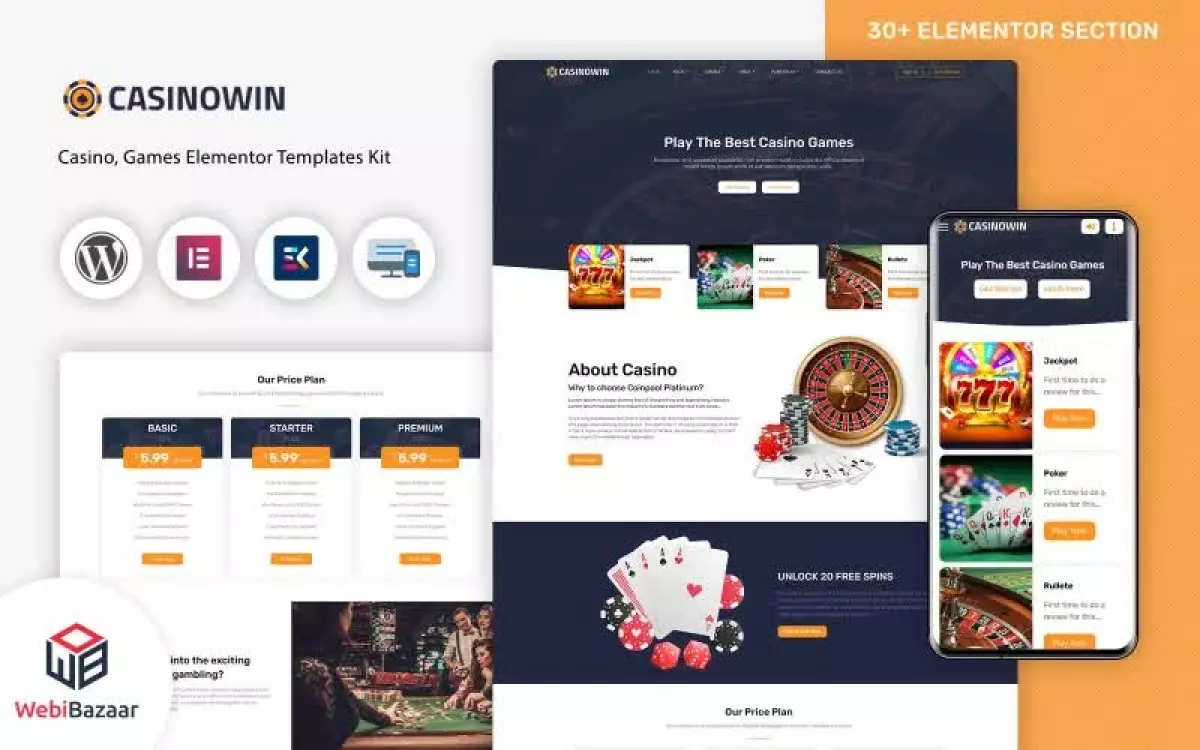 Casinowin - Casino & Gambling WordPress Template WordPress Theme 1.0