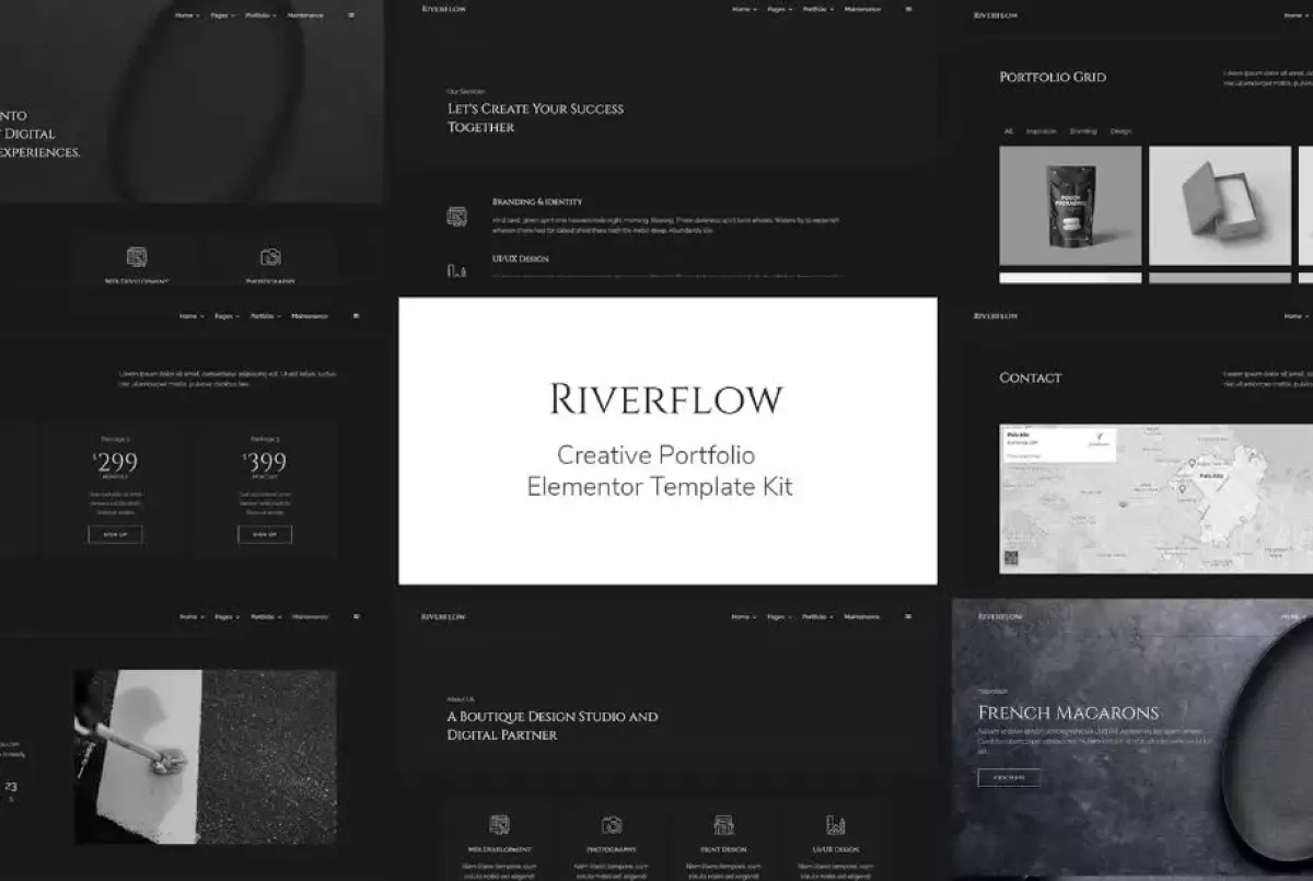 Riverflow - Creative Portfolio Elementor Template