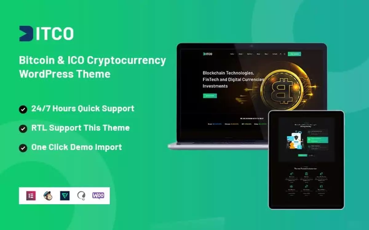 Bitco - Bitcoin And ICO Cryptocurrency Responsive WordPress Theme