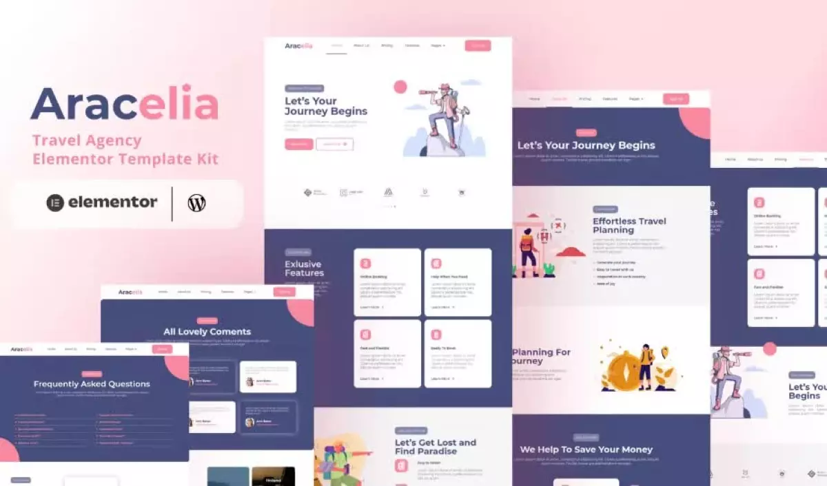 Aracelia - Travel Agency Elementor Template