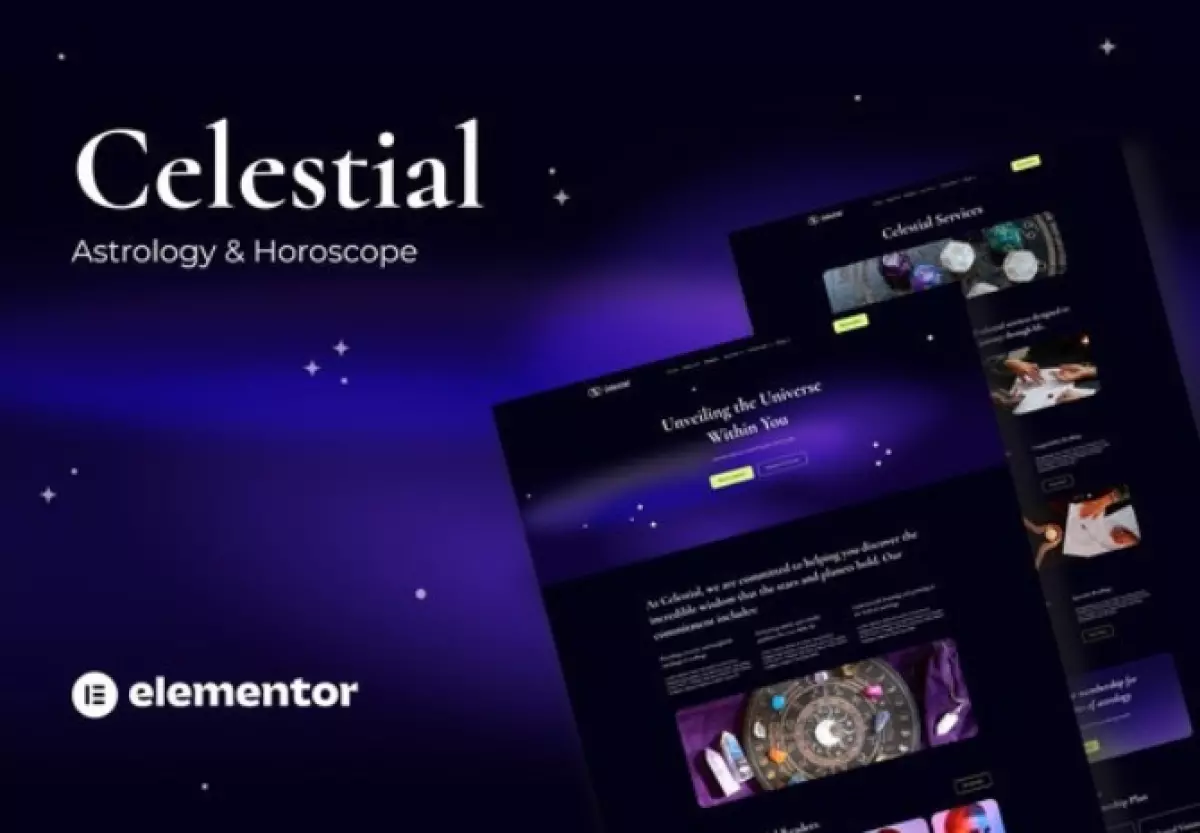 Celestial - Astrology &amp; Horoscope Elementor Template Kit