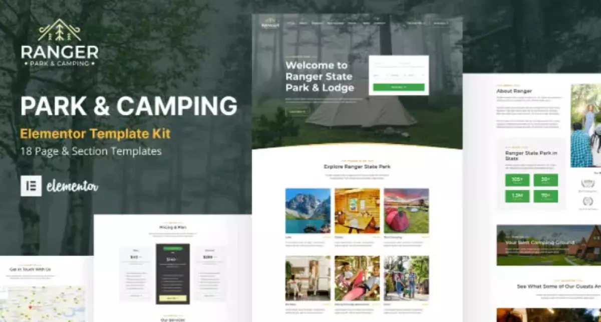 Ranger - Camping & Adventure Elementor Template