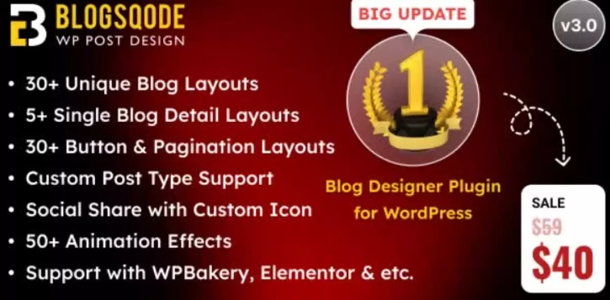 Blogsqode - Blog Layout Plugin and News Post Design for WordPress