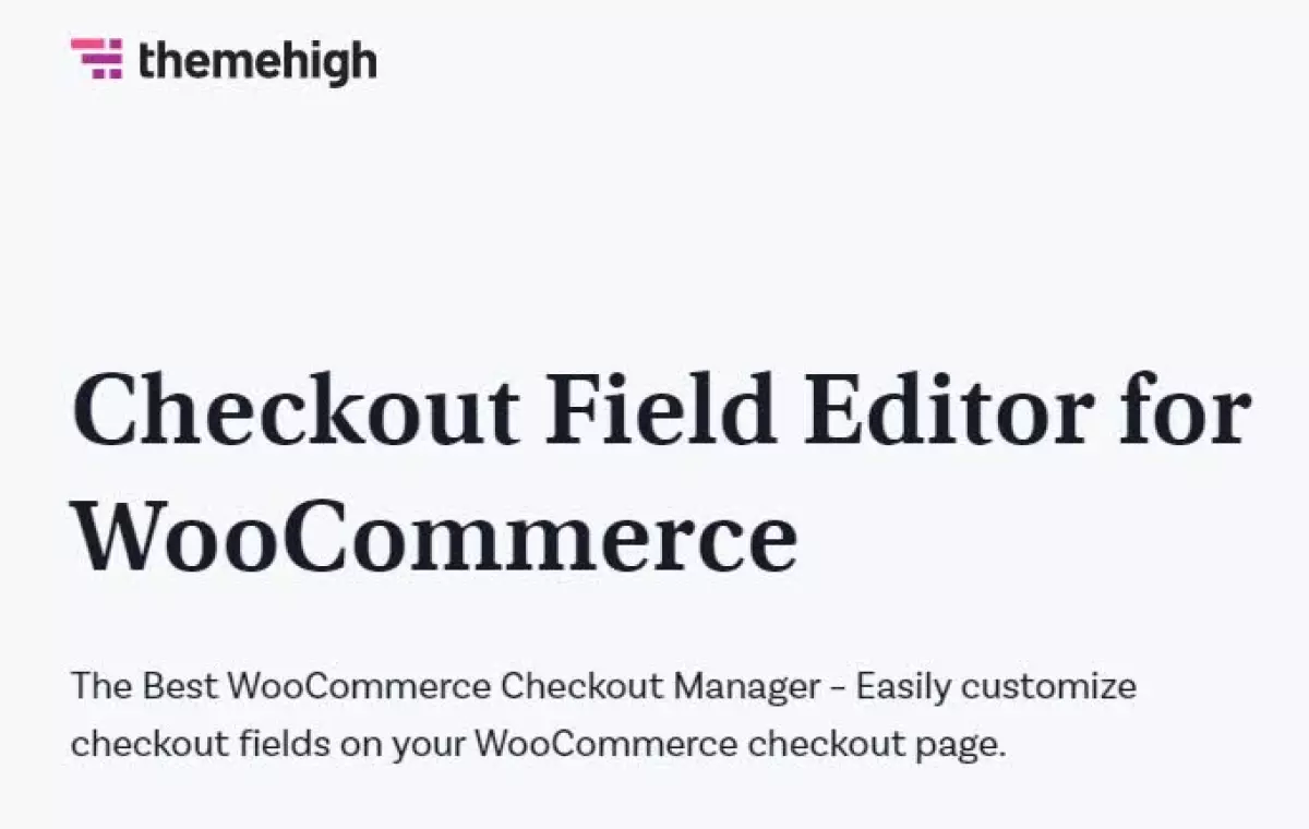 Checkout Field Editor for WooCommerce 3.6.0