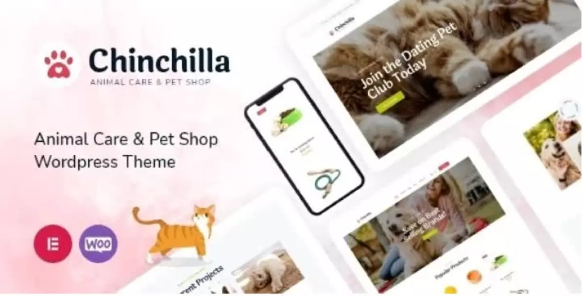 Chinchilla - Animal Care & Pet Shop WordPress Theme