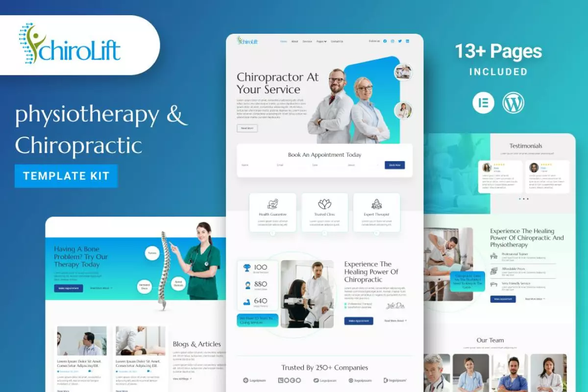 Chirolift - Physiotherapy &amp; Chiropractic Elementor Template Kit