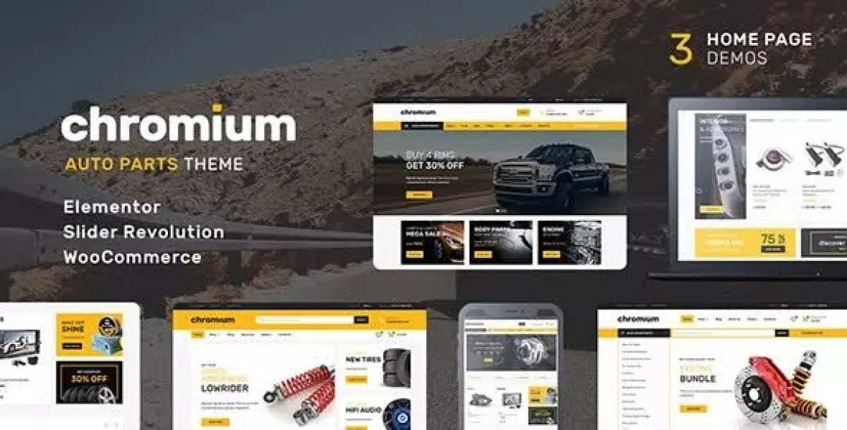 Chromium - Auto Parts Shop WordPress Elementor Theme 1.3.28