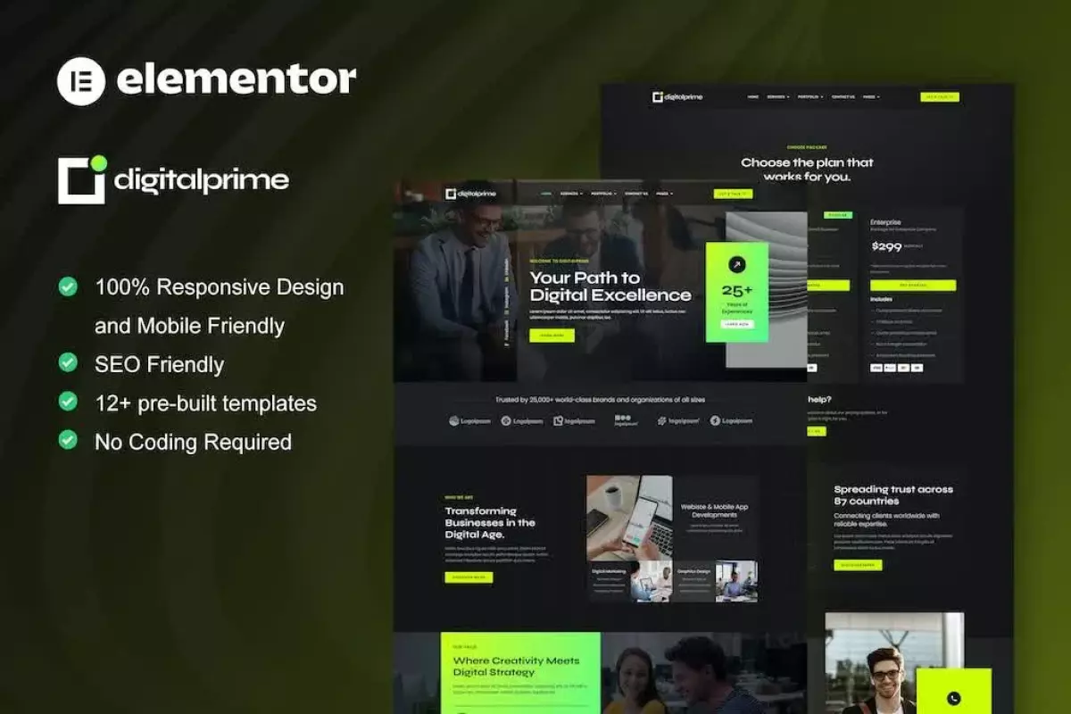 DigitalPrime - Digital Agency Elementor Template