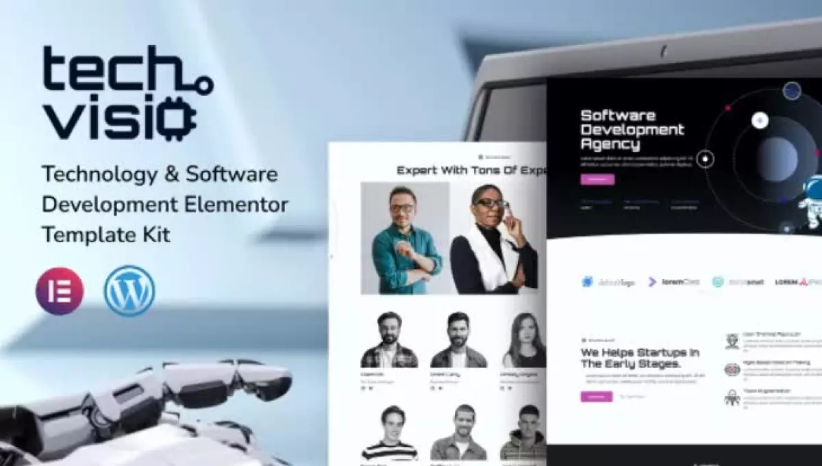 Techvisio Technology & Software Development Elementor Template