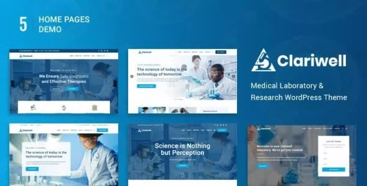 Clariwell – Medical Laboratory & Research WordPress Theme 1.0.2