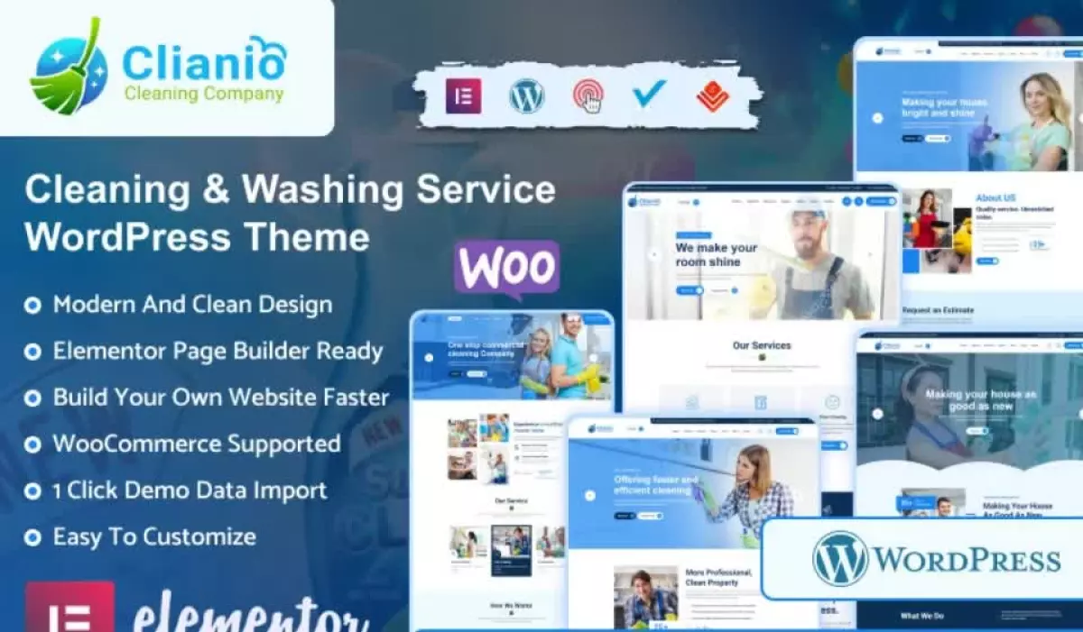 Clianio &#8211; Cleaning Services WordPress Theme