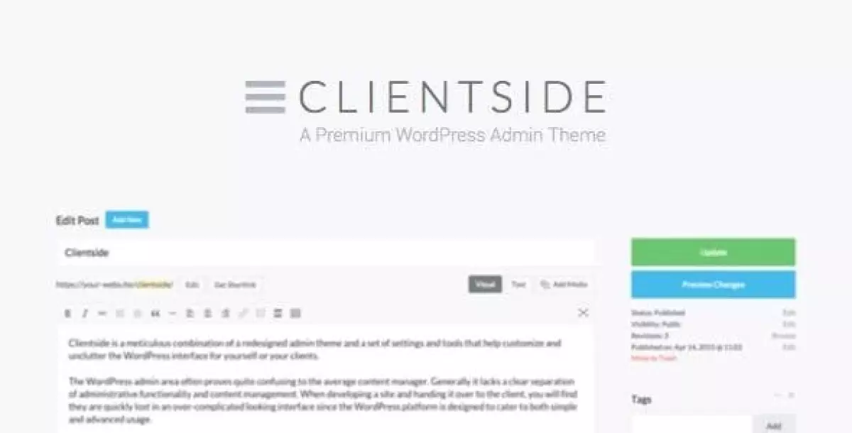 Clientside - WordPress Admin Theme  1.14.5