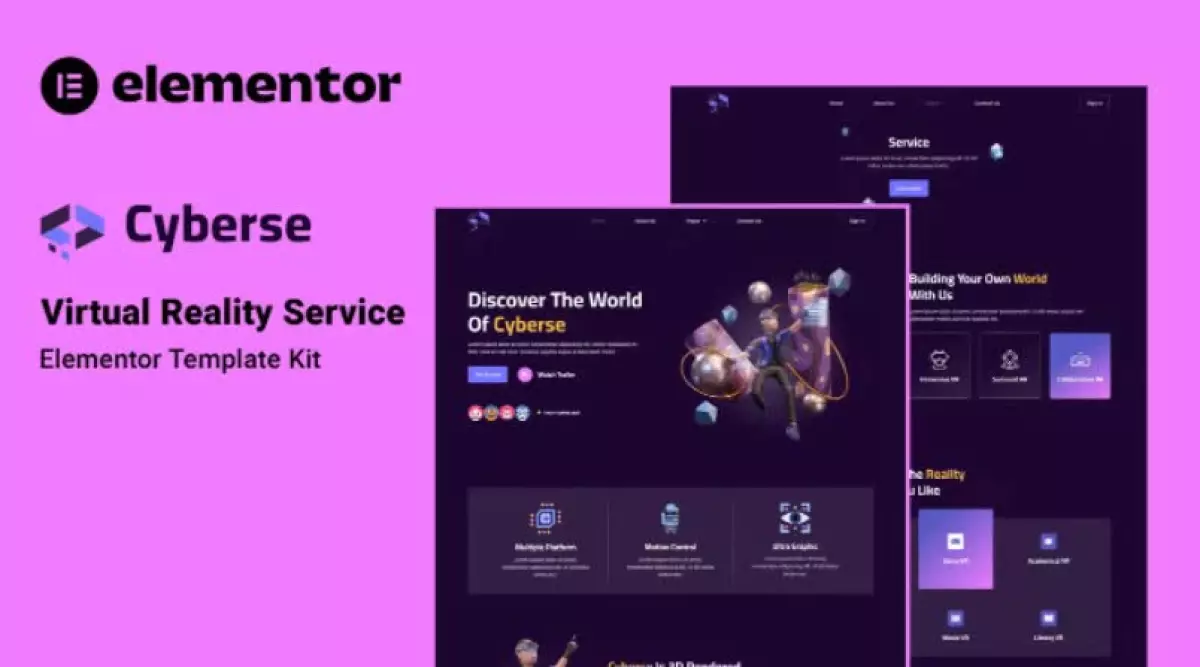 Cyberse - Virtual Reality Service Elementor Template