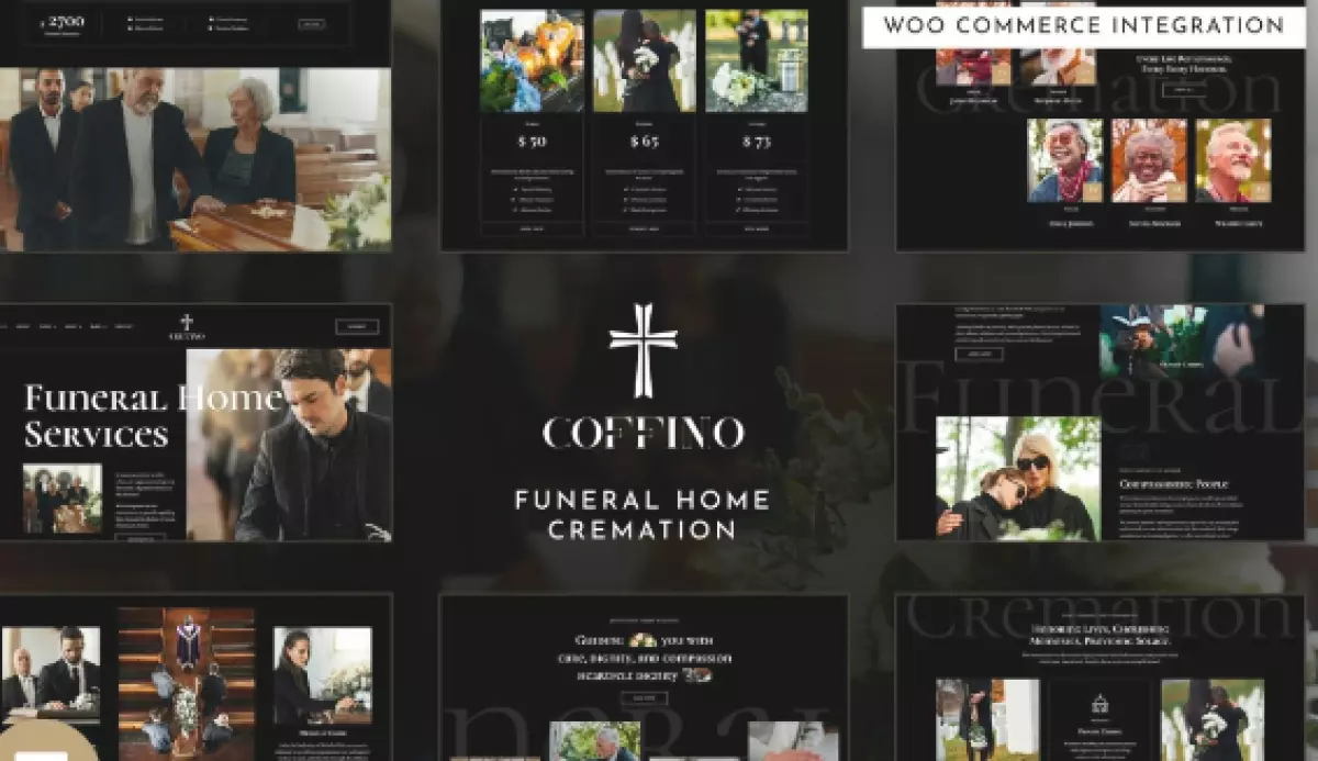 Coffino – Funeral Home Services &amp; Cremation Elementor Pro Template Kit