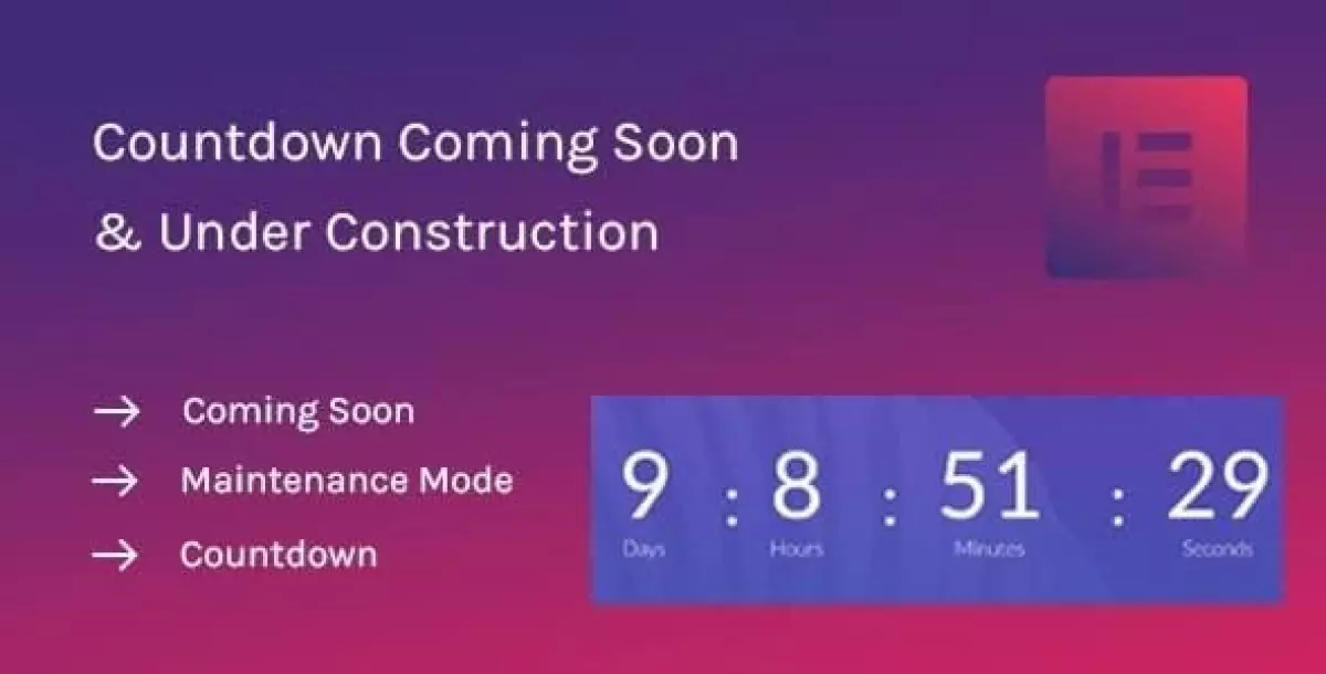 Coming Soon Widget for Elementor 1.0