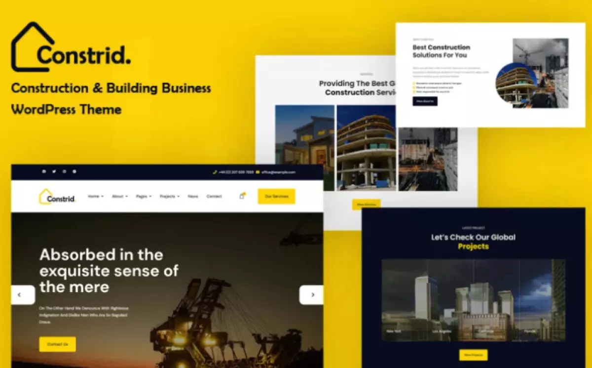 Constrid – Construction &amp; Building Business WordPress Theme