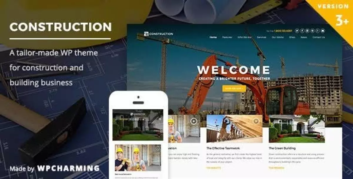 Construction WordPress Theme 3.7